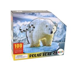 Pusle Lean Toys Valge karu, 100 tk цена и информация | Пазлы | kaup24.ee