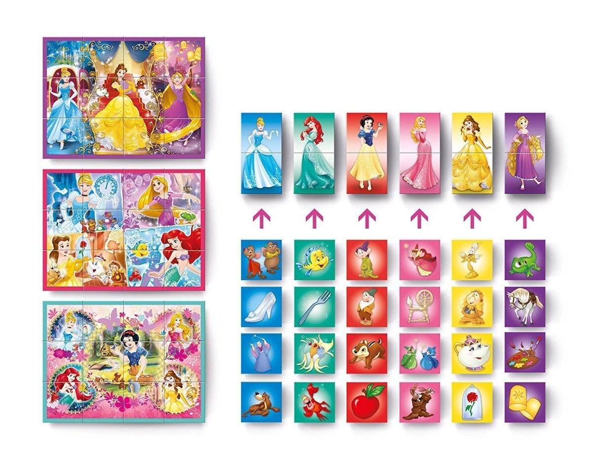 Pusle komplekt Clementoni Disney Princess, 12 tk цена и информация | Pusled | kaup24.ee