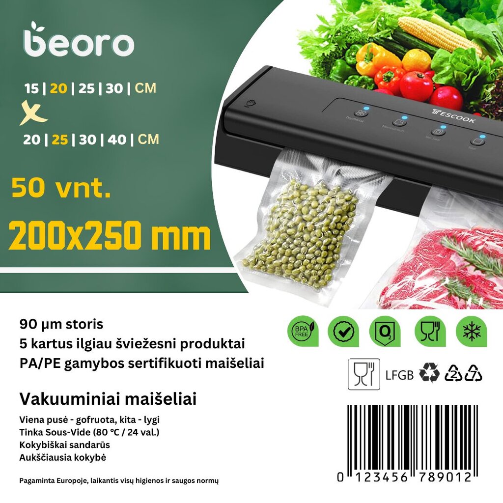 Beoro 20x25 hind ja info | Vaakumpakendajad | kaup24.ee