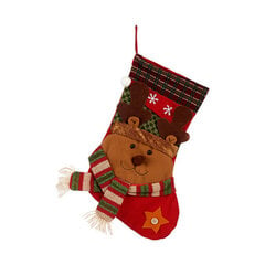 Рождественский Носок Медведь полиэстер (32 x 43 x 5,5 cm) цена и информация | Декорации | kaup24.ee