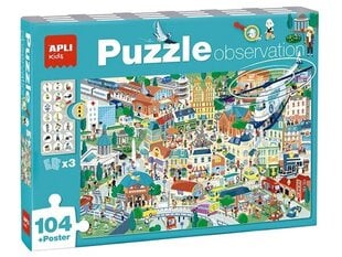 Pusle City Apli Kids, 104 tk цена и информация | Пазлы | kaup24.ee