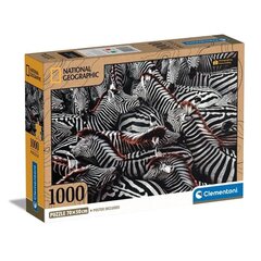 Pusle Clementoni National Geographic Sebrad, 1000 tk hind ja info | Pusled | kaup24.ee