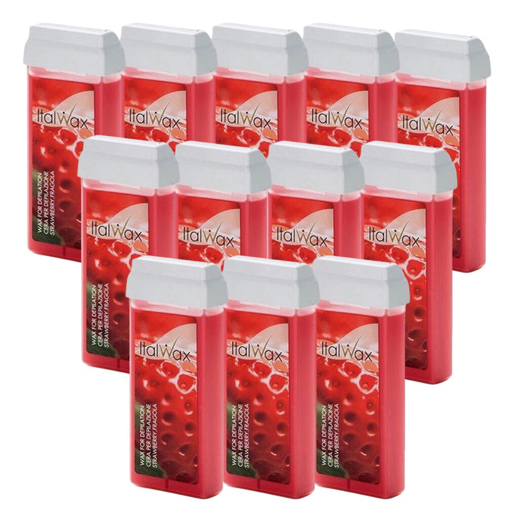 Vahapadrun ItalWax Strawberry 12x100ml цена и информация | Depileerimisvahendid | kaup24.ee