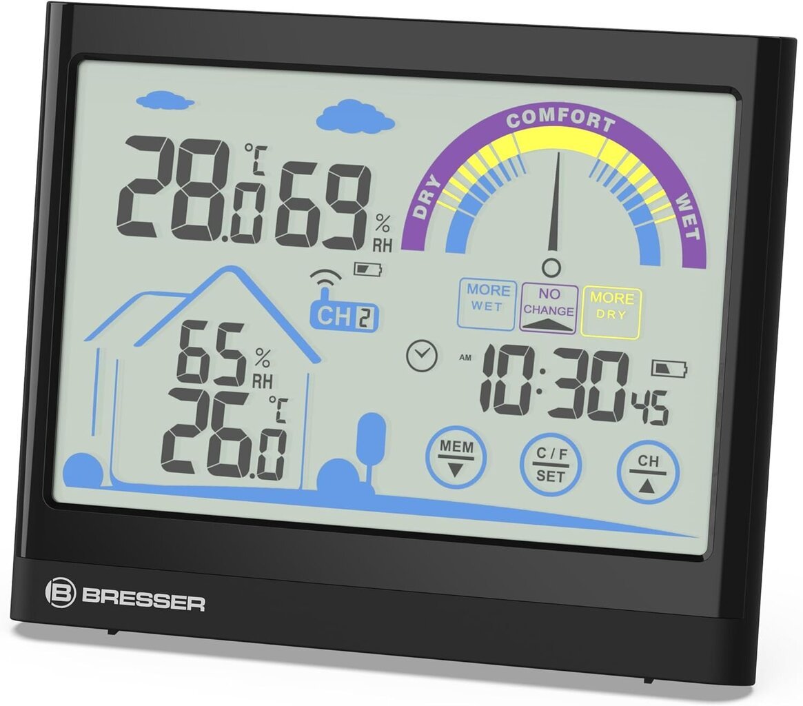 Bresser 7007402 puuteekraaniga ilmajaam, juhtmevaba цена и информация | Ilmajaamad, termomeetrid | kaup24.ee