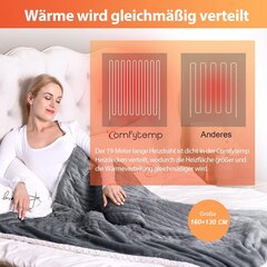 Soojendusega pleed Comfytemp, 160 x 130 cm, hall цена и информация | Покрывала, пледы | kaup24.ee