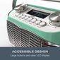 Retro FM/FM raadio Audible Fidelity, 3W, roheline hind ja info | Raadiod ja äratuskellad | kaup24.ee