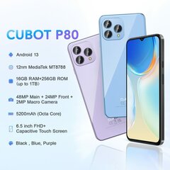 Cubot P80 256 ГБ Черный цена и информация | Мобильные телефоны | kaup24.ee