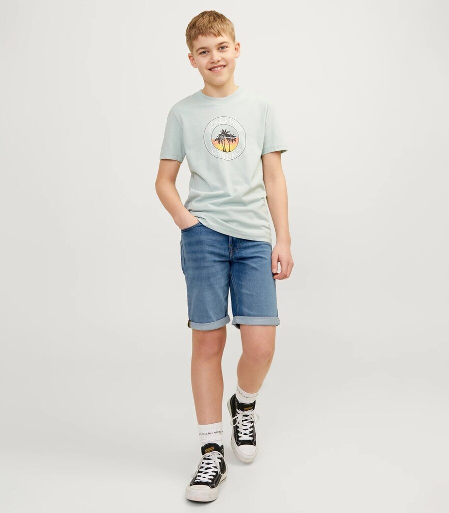 Jack & Jones lühikesed teksapüksid poistele 12249175*01, sinine 5715503801874 hind ja info | Poiste lühikesed püksid | kaup24.ee