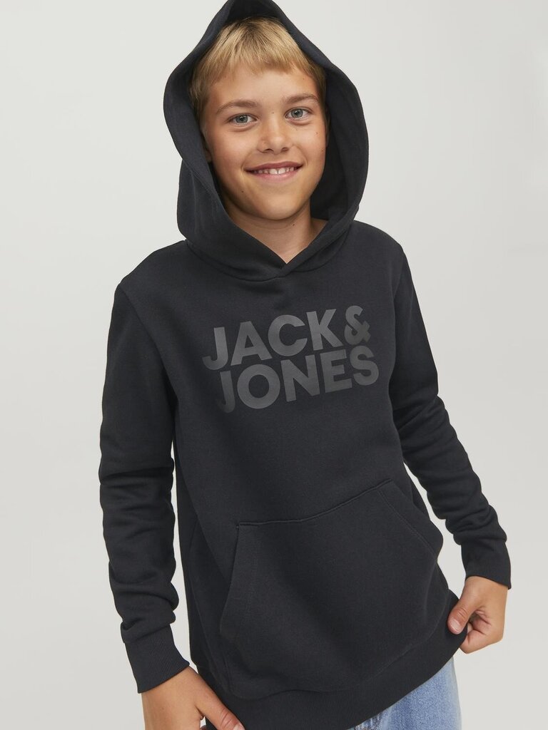 Jack & Jones dressipluus poistele 12152841*05, must 5715321545936 цена и информация | Poiste kampsunid, vestid ja jakid | kaup24.ee