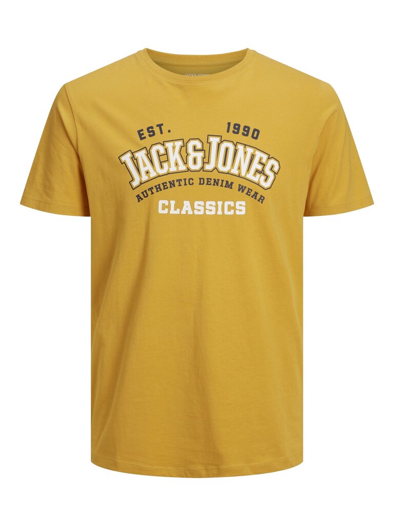 Jack & Jones T-särk lastele 12237367*01, kollane 5715425346873 цена и информация | Poiste särgid | kaup24.ee