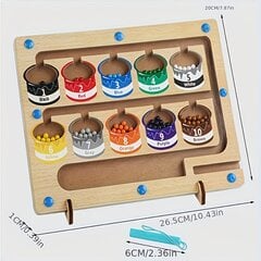 Магнитный деревянный лабиринт с цветами и цифрами цена и информация | Развивающие игрушки | kaup24.ee
