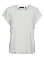 Vero Moda T-särk naistele 10306401*03, valge 5715518341921 цена и информация | Женские футболки | kaup24.ee