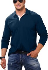 Мужская легкая рубашка с длинным рукавом Cooleep, синяя цена и информация | Meeste T-särgid | kaup24.ee