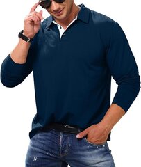 Мужская легкая рубашка с длинным рукавом Cooleep, синяя цена и информация | Мужские футболки | kaup24.ee
