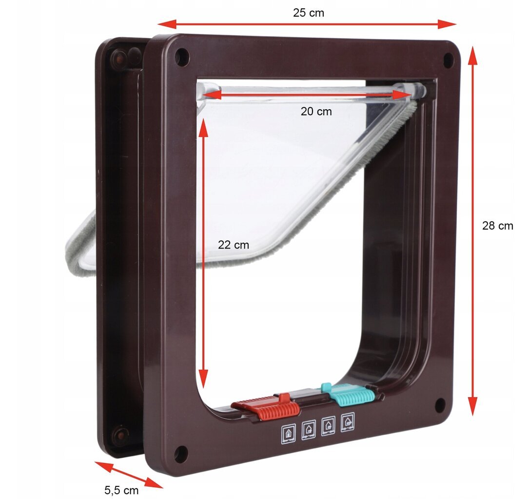 Uks koertele ja kassidele Smart split, XL suurus, pruun hind ja info | Transportkorvid, puurid | kaup24.ee