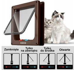 Uks koertele ja kassidele Smart split, suurus L, pruun цена и информация | Переноски, сумки | kaup24.ee