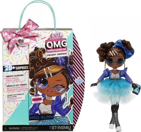 Nukk MGA L.O.L Surprise Omg Present Surprise Fashion Doll Miss Glam hind ja info | Tüdrukute mänguasjad | kaup24.ee
