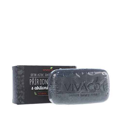 Seep Vivaco Natural solid soap with activated carbon 2% Charcoal 100.0g hind ja info | Seebid | kaup24.ee