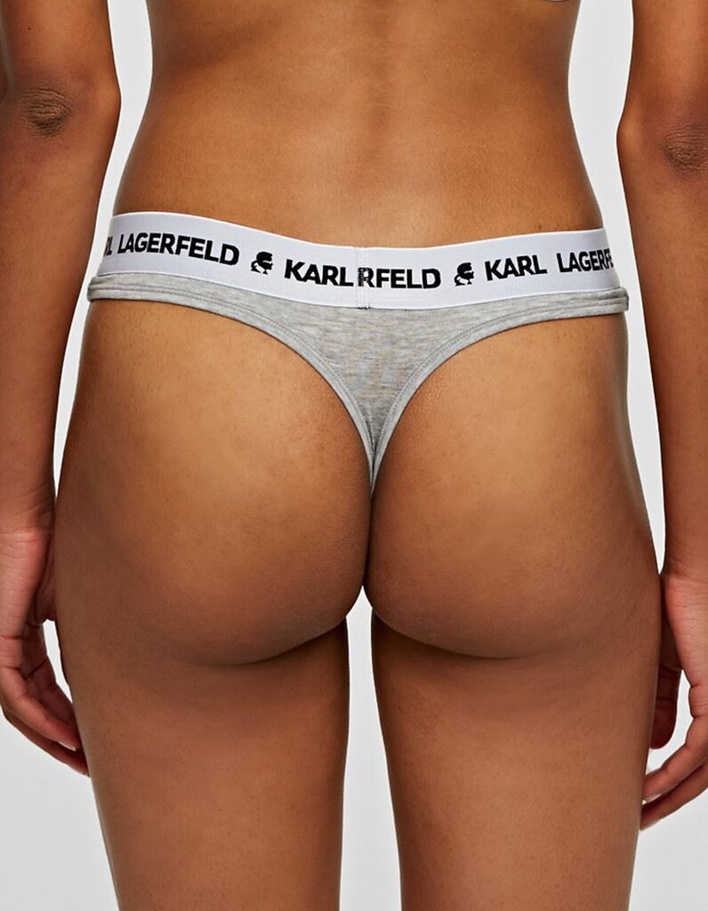 Karl Lagerfeld aluspüksid naistele thong 545003351, hall цена и информация | Naiste aluspüksid | kaup24.ee