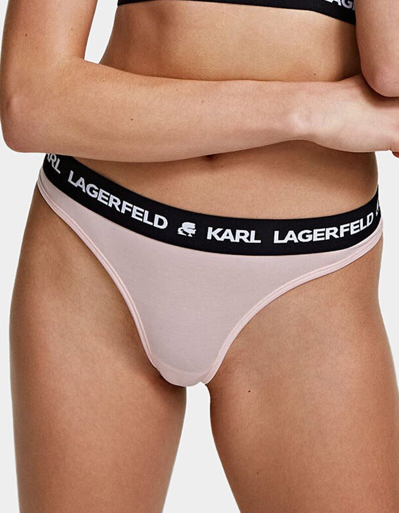 Karl Lagerfeld aluspüksid naistele thong 545656968, roosa цена и информация | Naiste aluspüksid | kaup24.ee