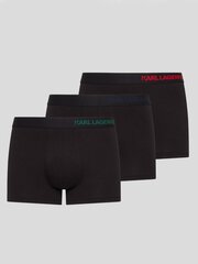 Боксеры Karl Lagerfeld Hip Logo Trunk 3 Pack Black 230M2100 999 545009690 цена и информация | Мужские трусы | kaup24.ee