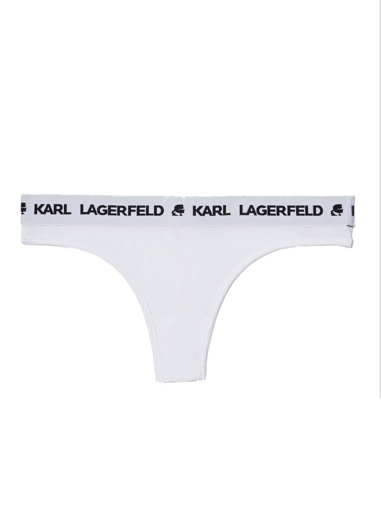 Karl Lagerfeld aluspüksid naistele Logo Thong White 545009653, valge hind ja info | Naiste aluspüksid | kaup24.ee