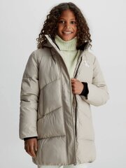 Calvin Klein куртка для девочек IG0IG02059PED, песочная цена и информация | Куртки, пальто для девочек | kaup24.ee
