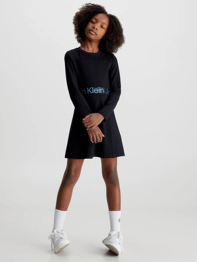 Calvin Klein kleit tüdrukutele IG0IG02230BEH, must цена и информация | Tüdrukute kleidid | kaup24.ee