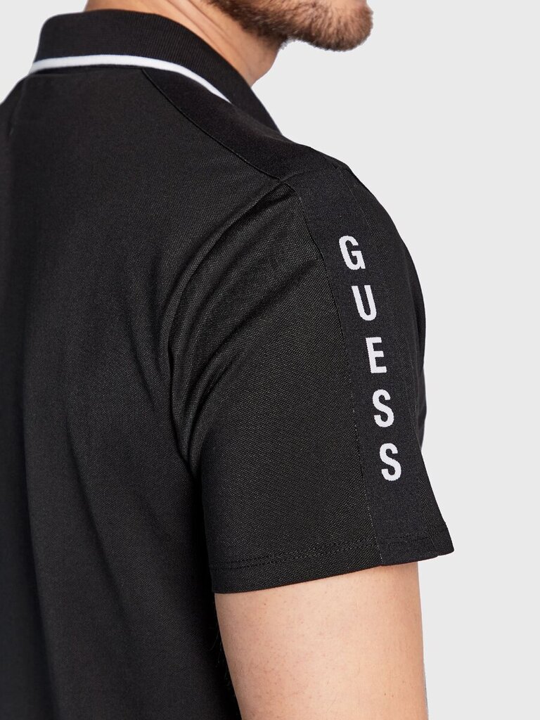 Guess Jeans polosärk meestele M2YP25 KARS0 JBLK 563936957, must цена и информация | Meeste T-särgid | kaup24.ee