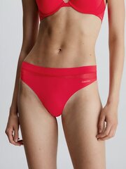 Calvin Klein трусики Thong Rouge 000QF6047EXAT 545667629, красный цена и информация | набор из 3 хлопковых женских трусиков с рисунком | kaup24.ee