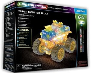Конструктор Laser Pegs Super Monster Truck 6-в-1 61010, 90 деталей цена и информация | Конструкторы и кубики | kaup24.ee