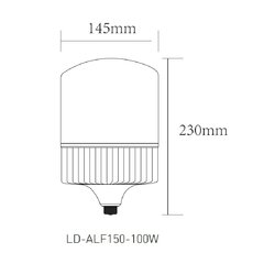 Светодиодная лампа F150, 97Вт, 11500лм, Е27, 4000К, LD-ALF150-100Вт, GTV цена и информация | Лампочки | kaup24.ee