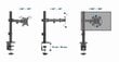 Gembird MA-D1-03 hind ja info | Monitori hoidjad | kaup24.ee