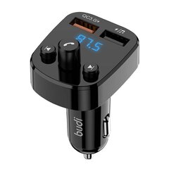 Car transmitter with microphone Budi T03, USB QC 3.0 + USB цена и информация | FM модуляторы, FM трансмиттер | kaup24.ee