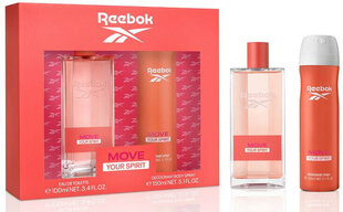 Komplekt Reebok Move Your Spirit For Women - Tualettvesi 100 ml + spreideodorant 150 ml цена и информация | Женские духи | kaup24.ee