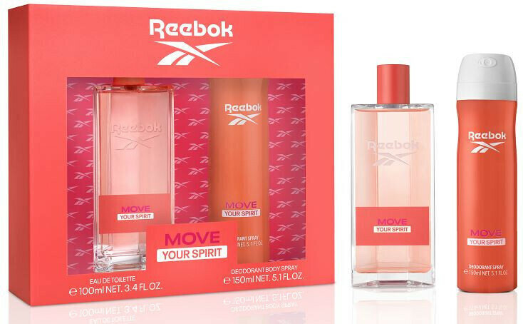 Komplekt Reebok Move Your Spirit For Women - Tualettvesi 100 ml + spreideodorant 150 ml цена и информация | Naiste parfüümid | kaup24.ee