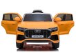 Elektriauto lastele Audi Q8, kollane цена и информация | Laste elektriautod | kaup24.ee
