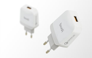 Зарядное устройство 1xUSB-A Budi 18 Вт (белое) цена и информация | Зарядные устройства для телефонов | kaup24.ee