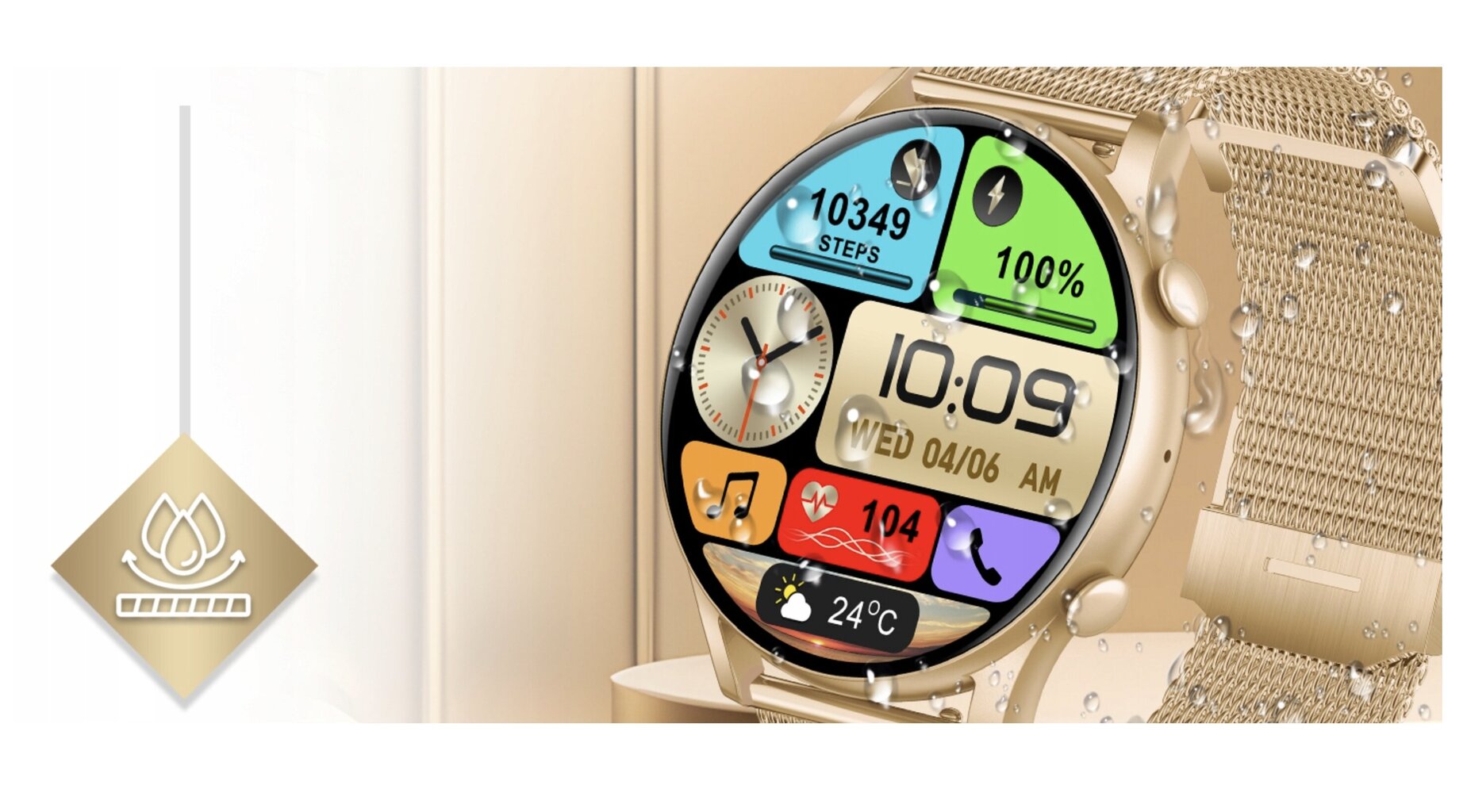 Abrams XM2, gold hind ja info | Nutikellad (smartwatch) | kaup24.ee
