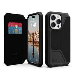 UAG Metropolis case for iPhone 14 Pro with flap - black kevlar цена и информация | Чехлы для телефонов | kaup24.ee