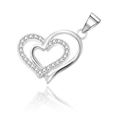 Beneto Оригинальный серебряный кулон в форме сердца AGH514 цена и информация | Украшения на шею | kaup24.ee