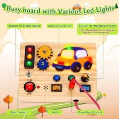 Развивающий бизиборд для малышей со светом цена и информация | Развивающие игрушки | kaup24.ee