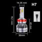 Lambid Led H7, S12, 30000Lm, 160W, 2tk. hind ja info | Autopirnid | kaup24.ee