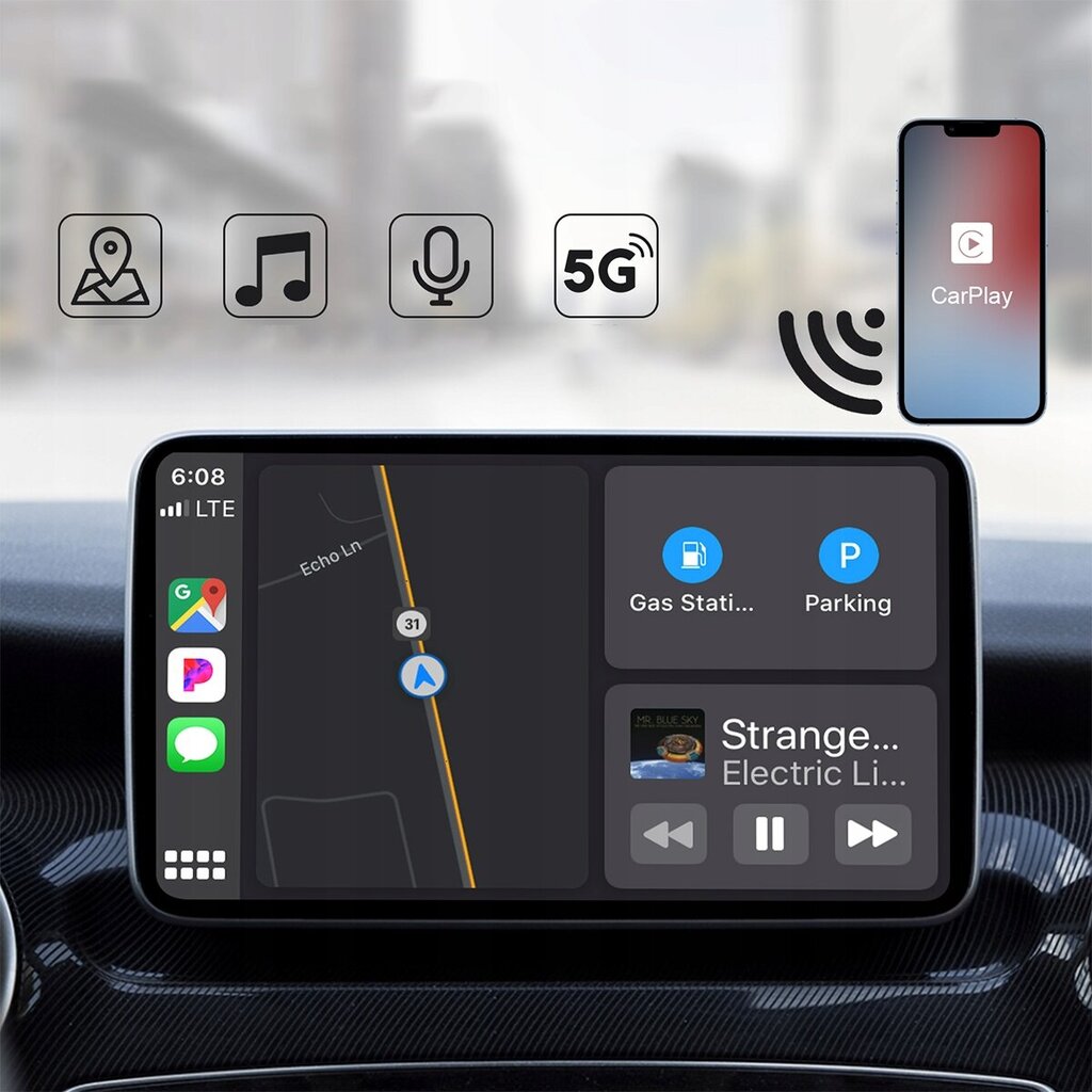 Juhtmeta adapter Carplay Iphone Xstorm Wifi hind ja info | Turvasüsteemid ja 12V seadmed | kaup24.ee