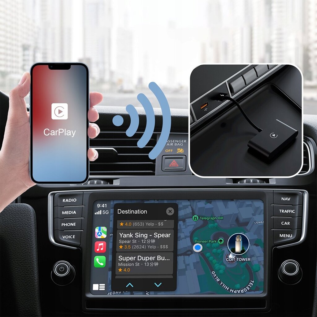 Juhtmeta adapter Carplay Iphone Xstorm Wifi цена и информация | Turvasüsteemid ja 12V seadmed | kaup24.ee