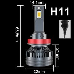 Mini lambid H11 Led Xstorm 110W 23000Lm цена и информация | Автомобильные лампочки | kaup24.ee