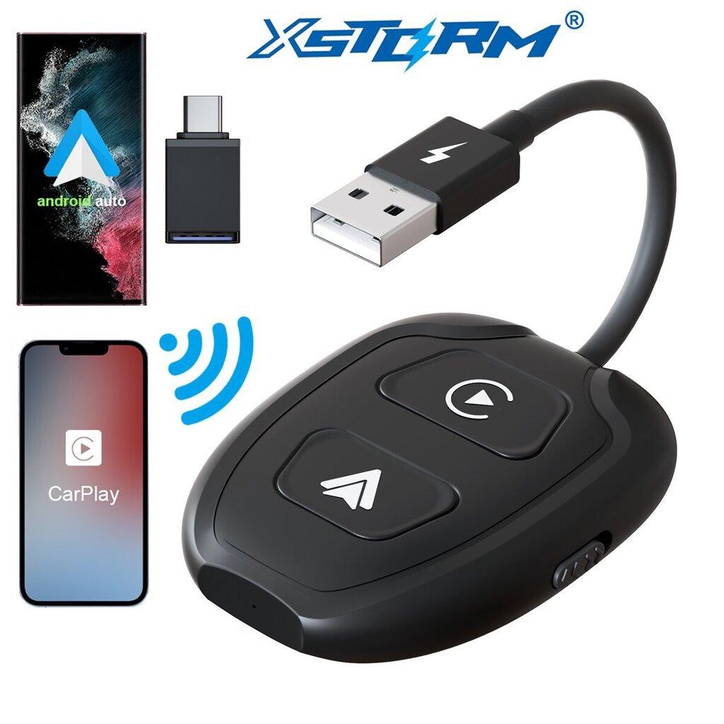 Juhtmeta Android Auto ja Carplay iPhone'i adapter Wifi Bt Xstorm цена и информация | Turvasüsteemid ja 12V seadmed | kaup24.ee