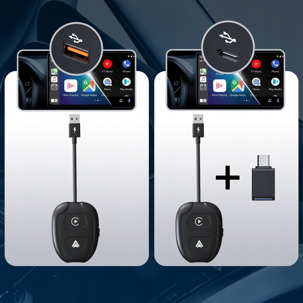 Juhtmeta Android Auto ja Carplay iPhone'i adapter Wifi Bt Xstorm цена и информация | Turvasüsteemid ja 12V seadmed | kaup24.ee