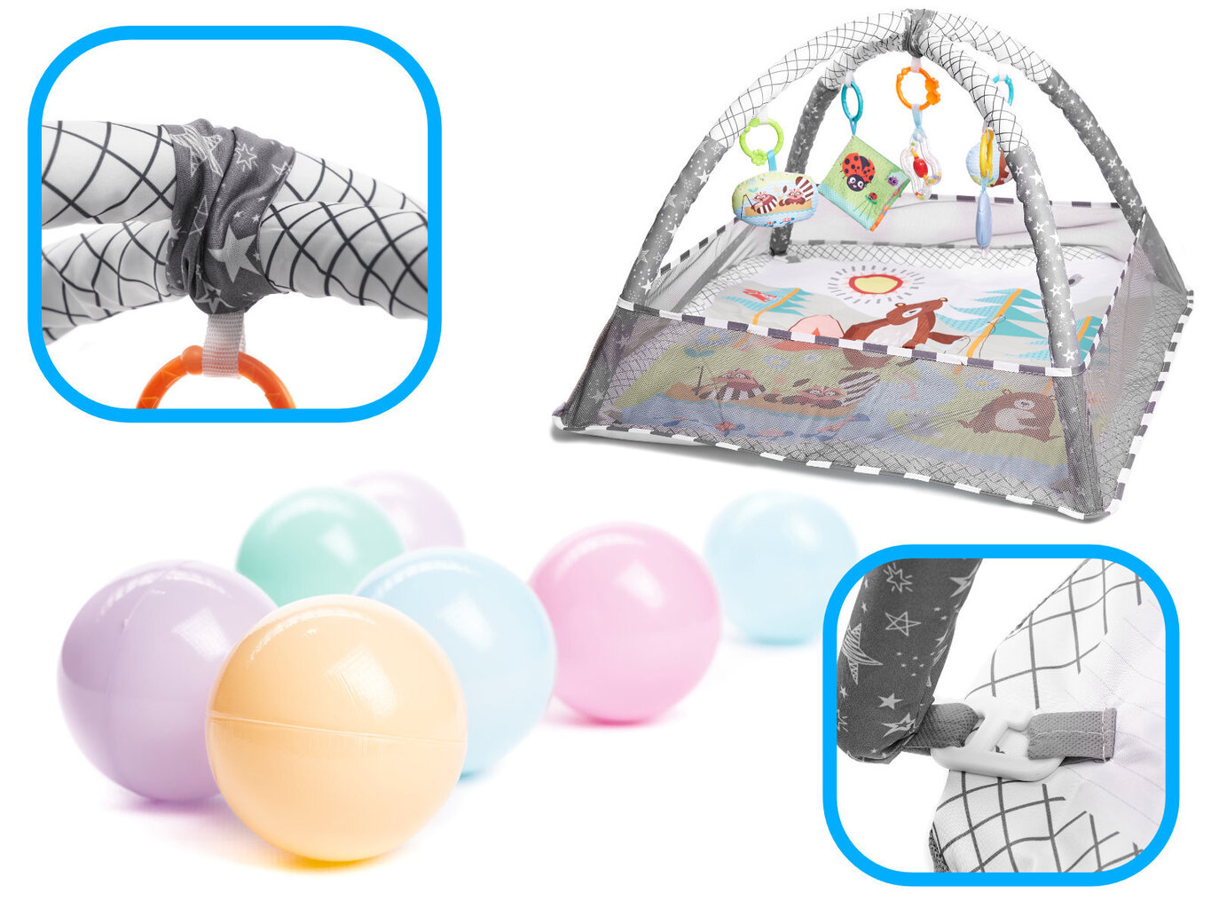 Klotside ja pallidega matt hind ja info | Imikute mänguasjad | kaup24.ee