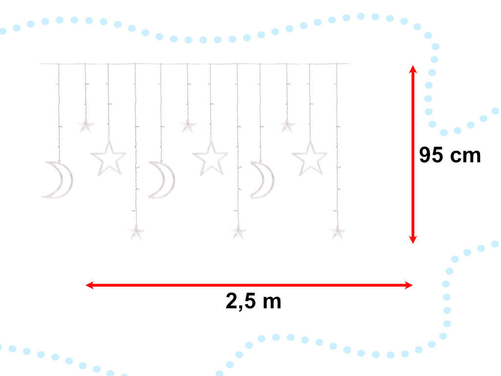 Jõulutuled 138 LED, 2,5 m цена и информация | Jõulutuled | kaup24.ee